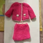 Vintage 1968 #1813 Barbie Pink Snug Fuzz Jacket ,Skirt and Boots.  617