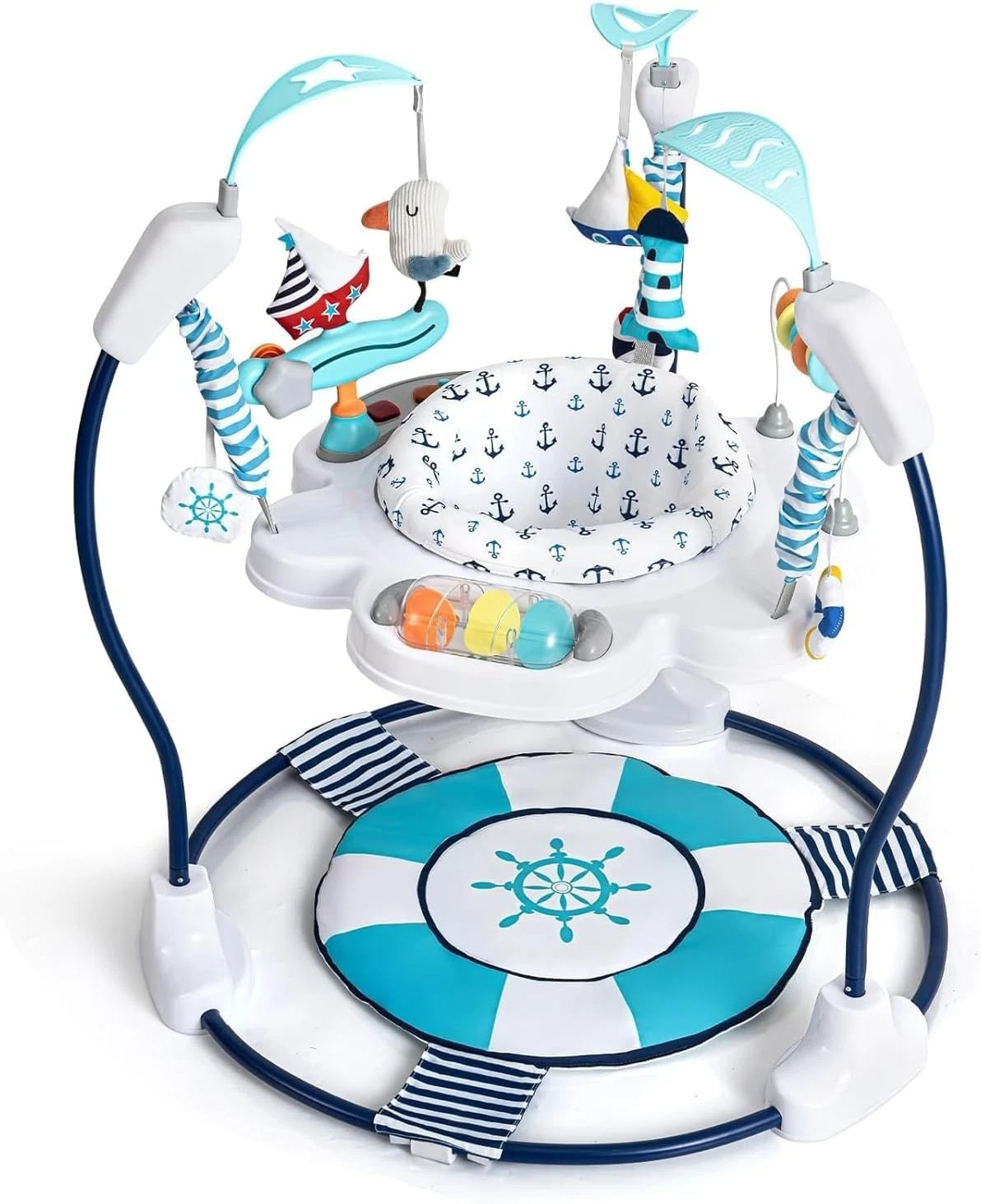 LADIDA Jumperoo Baby Bouncer Chair 360° Rotating Seat Activity Jumper Toy BLUE
Opens in a new window