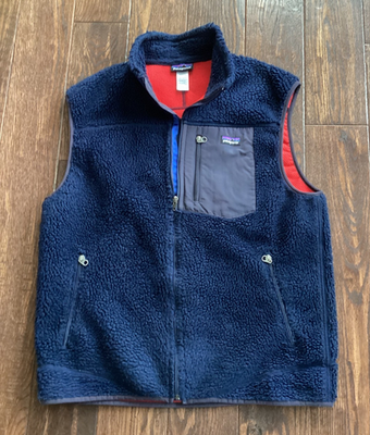 Patagonia Classic Retro-X Men's Pile Sherpa Fleece Vest Navy Blue
