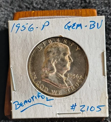 1956-P Franklin Half Dollar 90% Silver BU