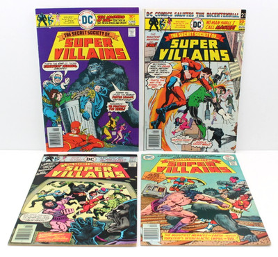 DC Comics: The Secret Society of Supervillains #1-4 Superhero Action 1976 VF/EX