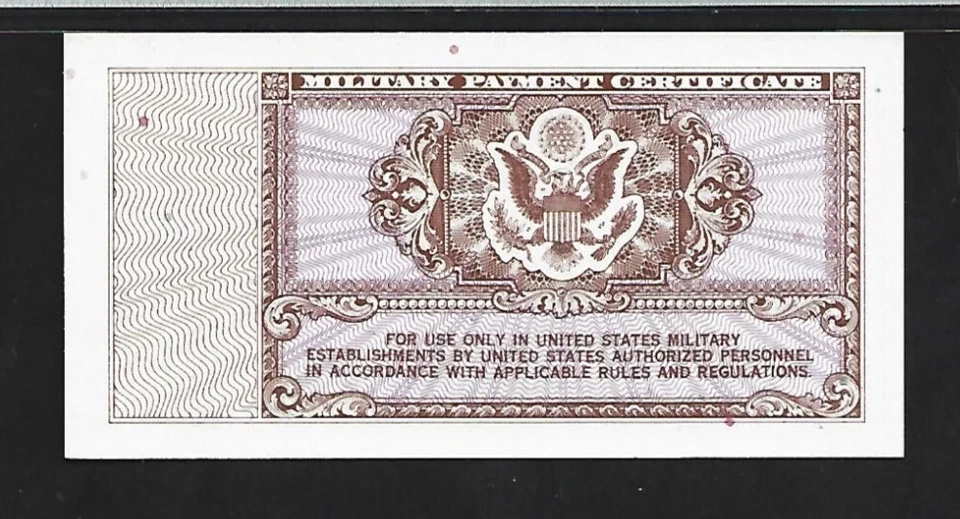 WW2-US Military Payment Certificate 5 Cents PMG 65 EPQ UNC Series 472 P#S821-1 - Image 3 of 4