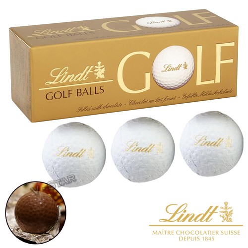 Lindt Milk Chocolate with a hazelnut filling Golf Balls 3 Pieces 110g