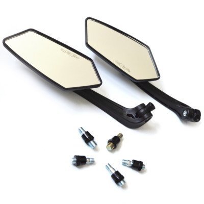 2X Motorcycle Rearview Mirrors 8mm 10mm for Honda Yamaha Suzuki Kawasaki ATV