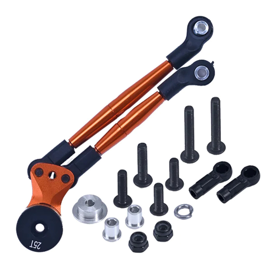 ハイポジ REGALO 1台目 GPM Alum Hi-Torque Servo Saver 25T Orange w/ Alum Tie Rod for