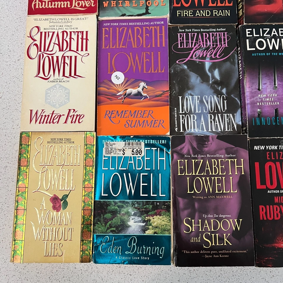 Lot of 12 Elizabeth Lowell Romantic Suspense Mystery Thriller Paperback Books Foto 4 de 4