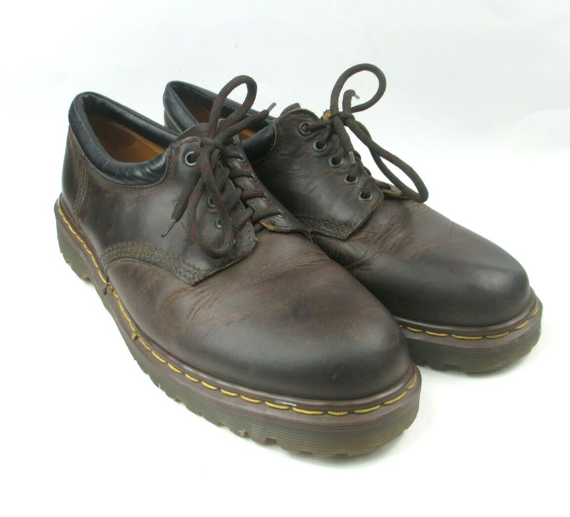 Dr. Martens Men’s Dark Brown Leather Oxfords Shoes Size: 11 8053 Crazy Horse Leather Casual Shoes in Dark Brown | Dr  main image 4