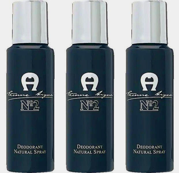Etienne Aigner No. 2 Deodorant Natural Spray Deospray frisch und holzig 3x 150ml
