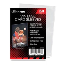 50 Ultra PRO Vintage Soft Card Sleeves Wide Vintage Sized Cards FREE SHIPPING
