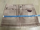REPLAY Distress Fade Denim Jean Micro Mini Skirt  zip pockets sz 27 — photo 10
