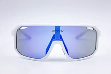 Kapvoe Scvcn S62 White Blue Mirror Cycling Sunglasses