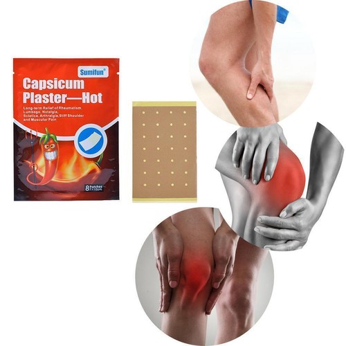 8pcs/Bag Capsicum Plaster Hot Pain Relieving Patch Back Straint Pain Muscle Z5G6 - Picture 6 of 12