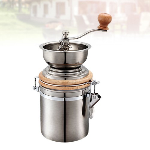 Hand-crank Coffee Grinder Travel Kitchen Tool Stainless Steel Mills Machine - Picture 3 of 11