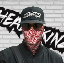 NECK GAITER / HEAD SOCK - RETRO RED - FACTORY SECONDS 