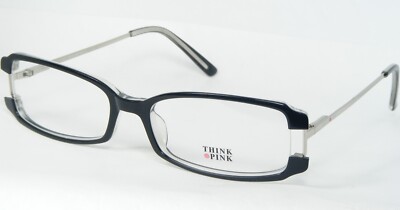 Think Pink TP38 F05 BLACK /CLEAR UNIQUE EYEGLASSES GLASSES FRAME 51-16-135 Italy