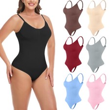 SHAPERINI Women Body Shaper Full Firm Tummy Control Slimming Thong Bodysuits Top
