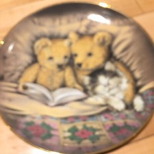 Sue Willis Teddy Bear  Limited Edition Plate BEDTIME STORY