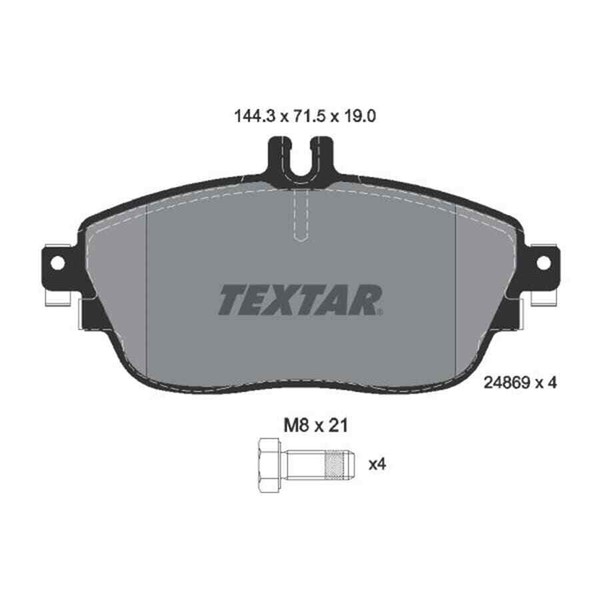 Textar Bremsbelagsatz, Scheibenbremse 2486901-image