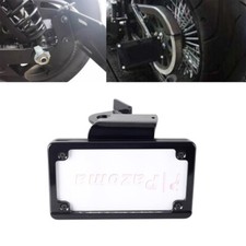 Side Mount License Bottom Plate Bracket w/LED Light For Harley Nightster RH975