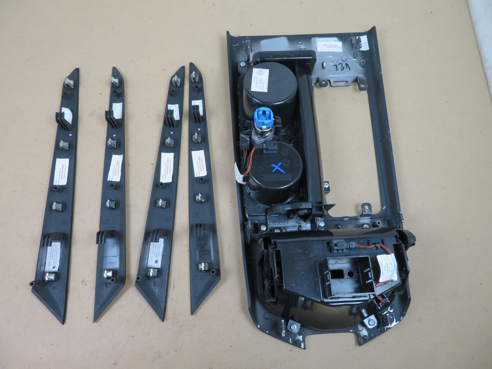 2014-2017 MASERATI GHIBLI CONSOLE SHIFTER TRIM W/ DOOR MOLDING WOOD SET OEM
