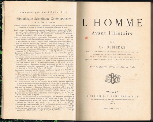 L'HOMME avant L'HISTOIRE par Ch. DEBIERRE Dessins Le Berceau de l'Humanité 1888 - Picture 3 of 12