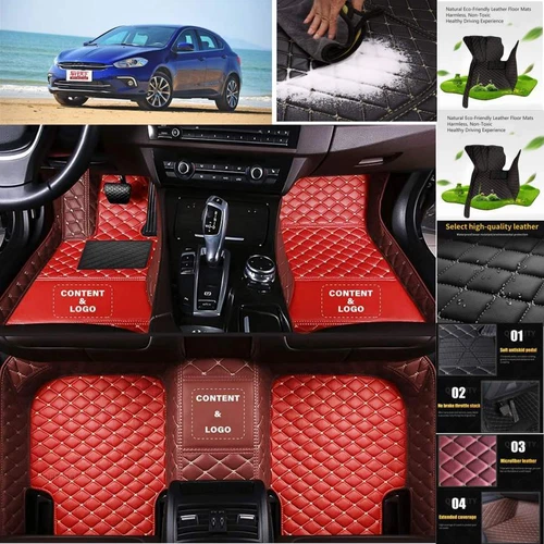 For Fiat 500L 500X Car Floor Mats All Weather Luxury Custom Waterproof Carpets - Bild 19 von 35
