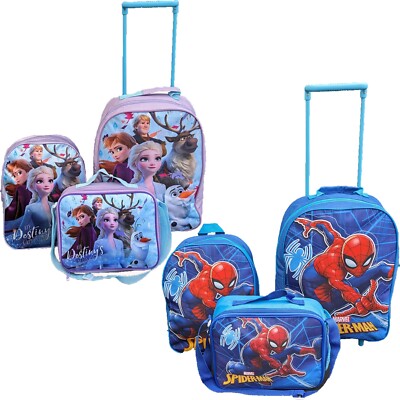 Disney Kids Trolley Holiday Suitcase Lunch Bag Travel Set Hand Luggage  Bundle UK