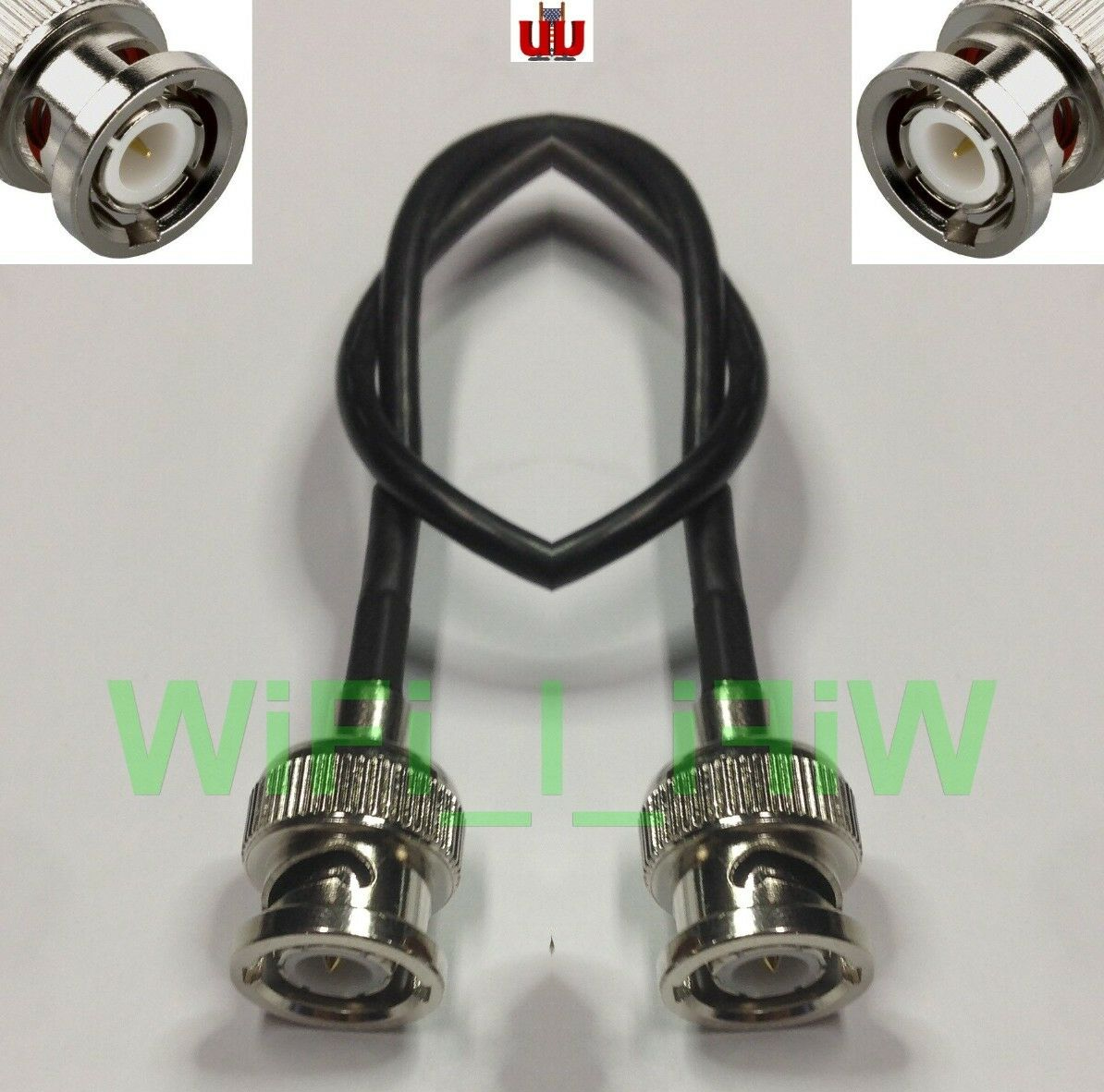 BNC Maschio A BNC Maschio 3m Cavo Coassiale Elastico - Equivalente A
