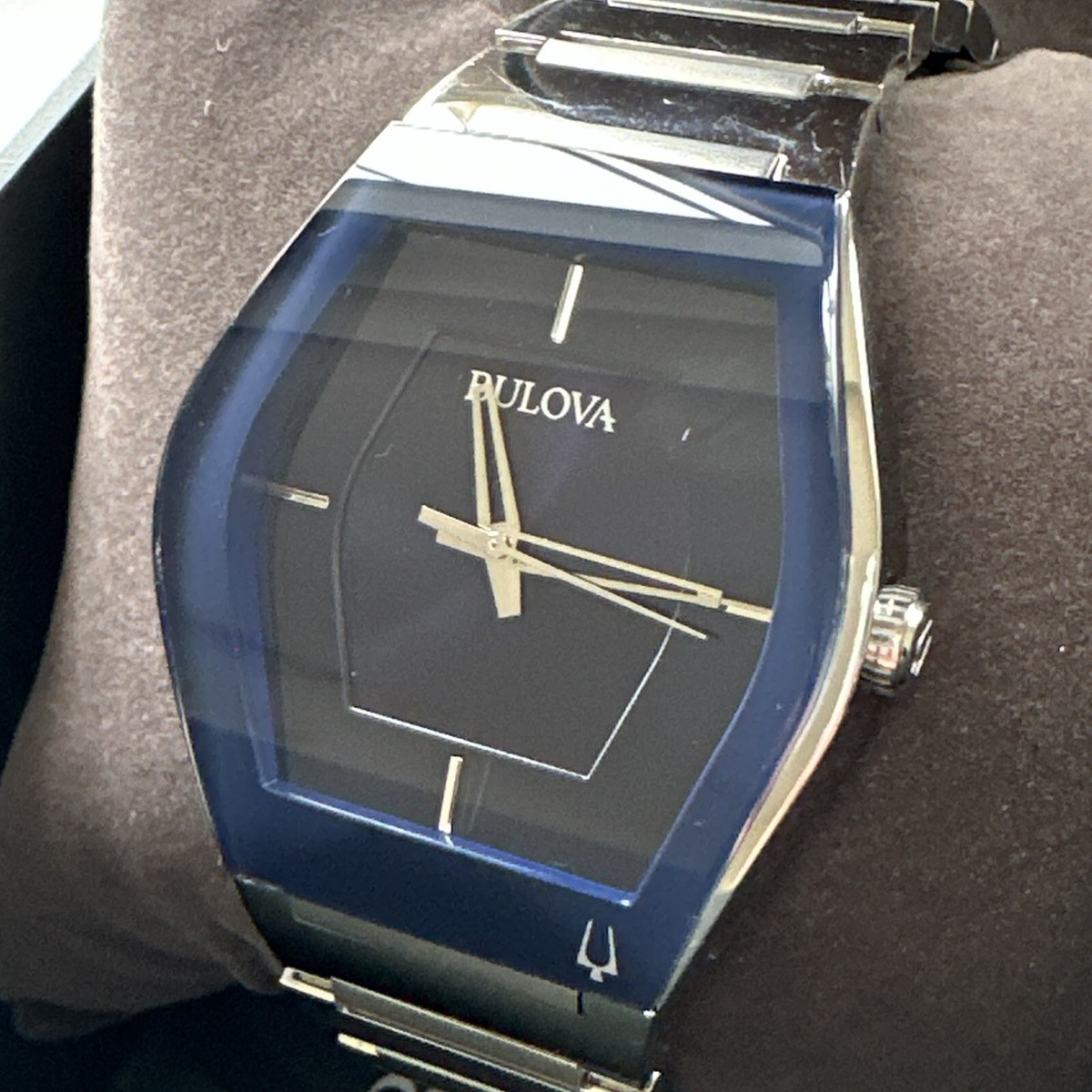 Bulova Quartz Blue Dial Stainless Steel Men's Watch 96A258