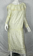Scott McClintock Gunne Sax Dress Size Medium Ivory Lace Victorian Romantic