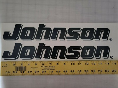 JOHNSON Boat Motor Cowl Side Decals - Color Choices - Size 16'' Inch 