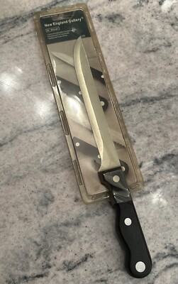 New England Cutlery 8'' Slicing Knife Full Tang~Index Finger Stop For Safety