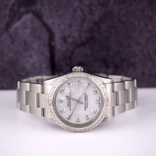 Rolex 31mm Oyster Perpetual 1.75ct Diamonds MOP Dial Steel Watch 2