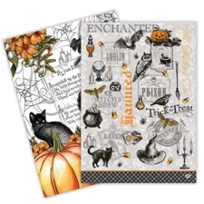 Michel Design Works Trick or Treat Halloween Set of 2 Cotton Kitchen Towels