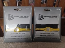 Pair Of Power Balance Energy Bracelet Size Large Color Yellow