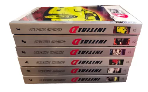 Initial D English Manga Volumes 1-5, 7 SET - WITH CARDS (LIMITED)