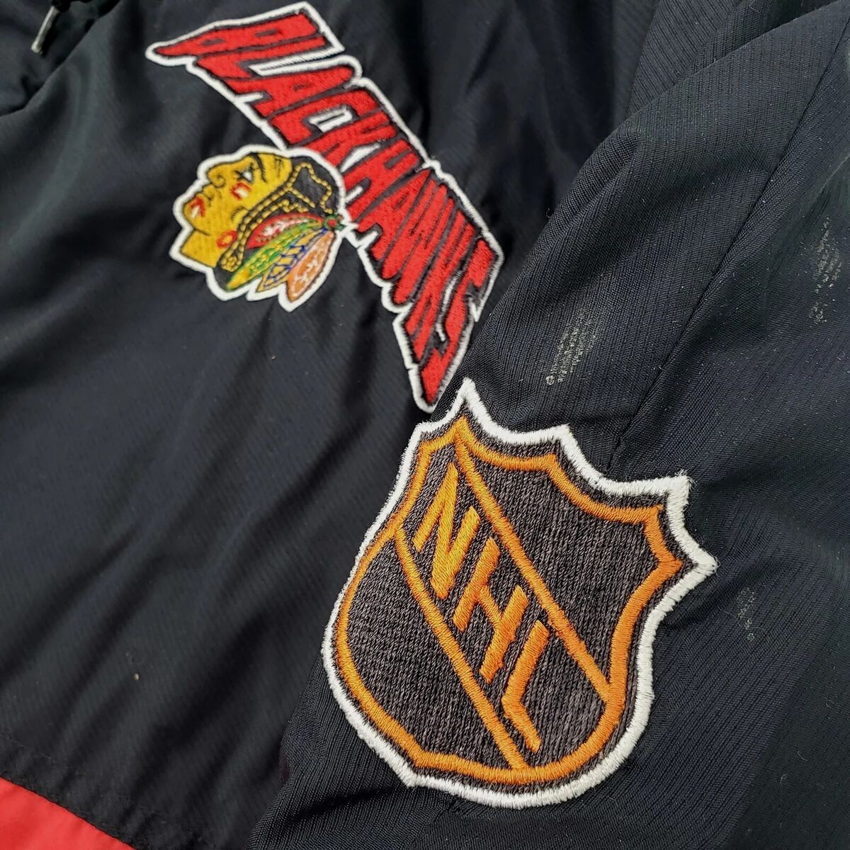 VTG 90s Starter Chicago Blackhawks Jacket Full Zip Hoodie VTG 90s Starter Chicago Blackhawks Jacket Full Zip Hoodie