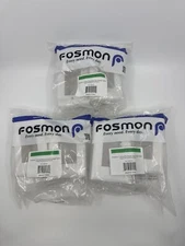 Set of Three Fosmon 1-Gang Recessed Low-Voltage Cable Plate White 2 Piece HD8185