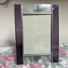 Carr Frames Stained Glass/Pewter Pressed Flower Picture Frame 5x7 With Stand