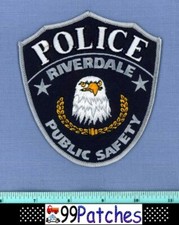 RIVERDALE PUBLIC SAFETY UTAH Police Shoulder Patch BIG BALD EAGLE HEAD 3B
