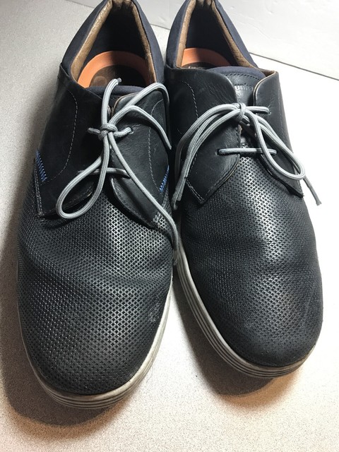 Oxford Blue Perforated Leather Lace up 