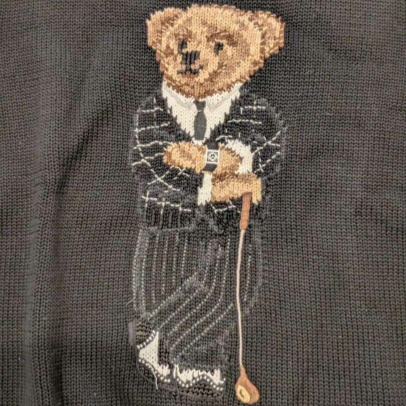 Polo Golf Ralph Lauren Sweater Polo Bear Golf Knit Black Men's