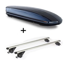 Dachbox MAA320L+Dachträger KING1 für Volkswagen Tiguan 5N Cross 5Tür ab 14