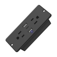 20W Fast Charging Power Strip with USB-C 2 AC Plugs 2 USB Ports 10ft Power Co...