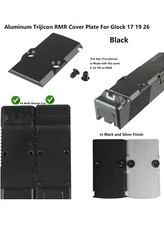 RMR Cover Plate For GL0CK 17/19/26 RMR Cut Slide Trijicon Aluminum Black