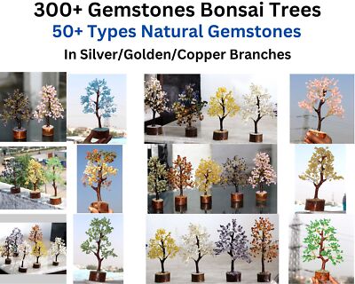 300+ Gemstones Bonsai Tree of Life Home Decor Energy Healing 8-10''