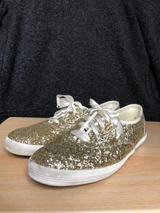 gold glitter keds
