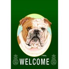 Bulldog Pineapple Welcome Decorative Flag
