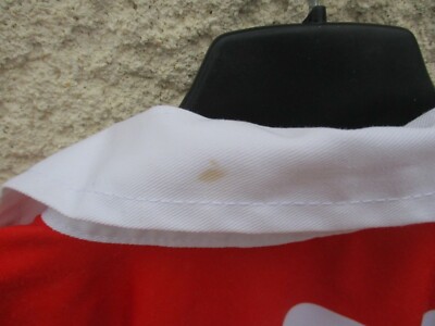 RARE MAILLOT DE rugby XIII porté vintage SHEFFIELD N° 16 HAWKS Rouge Taille L EUR 59,99 - FR