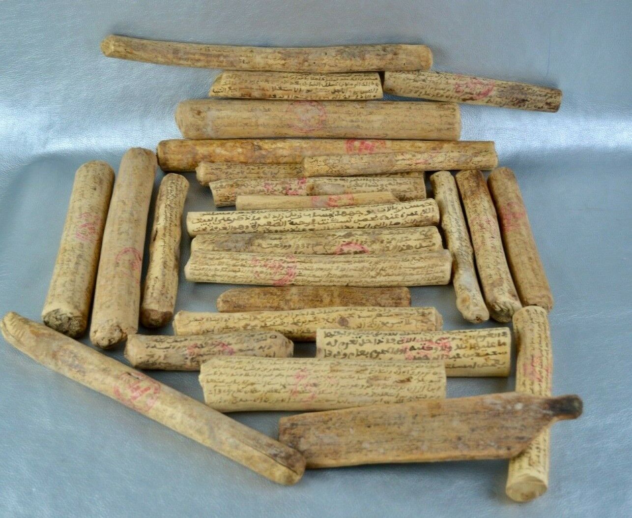 islamic 19th Acacia Wooden Manuscript Tribal Document Contract Weeding Property